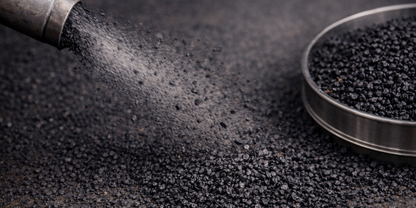 Industrial sandblasting surface preparation process