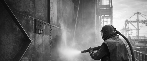 Copper slag blasting media for steel surface preparation