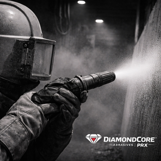 copper slag blasting abrasive particles close-up